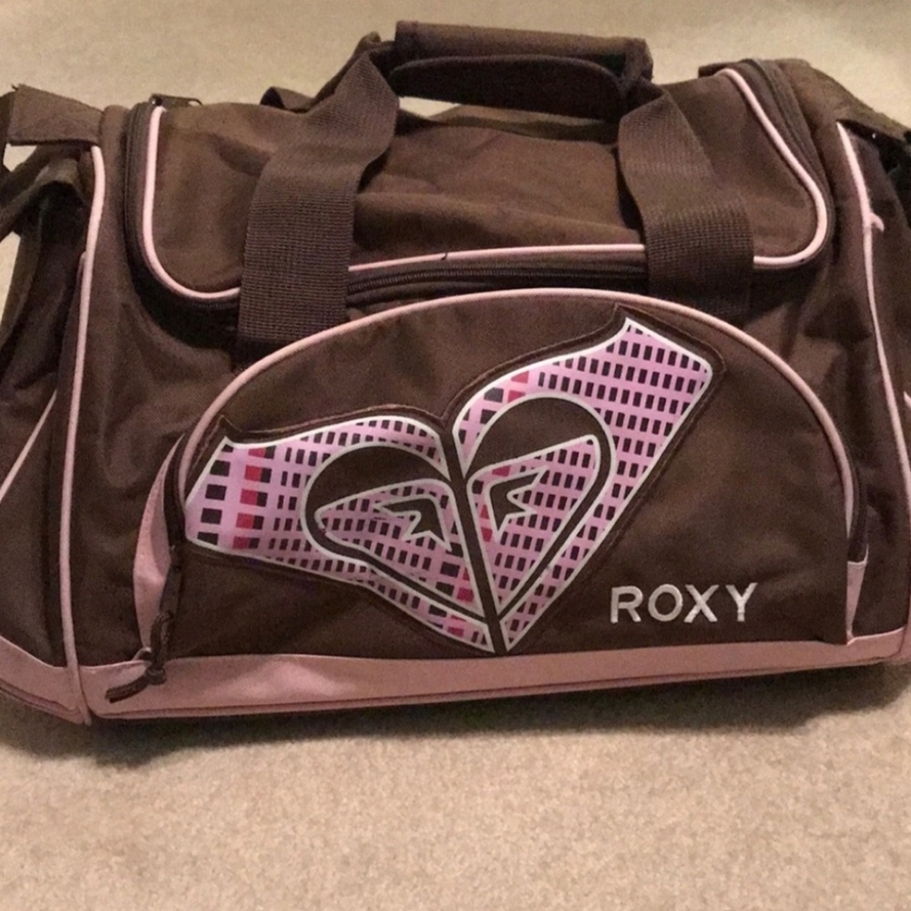 Roxy Brown and Pink Duffle Bag